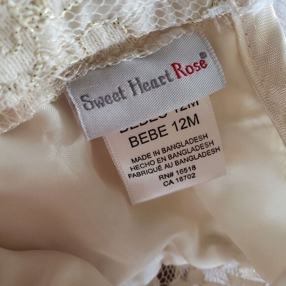 Sweet Heart Rose | Ivory & Red Dress - 12M - Picture 3 of 5